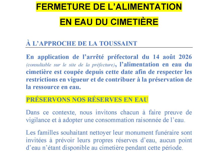 Affichage cimetiere
